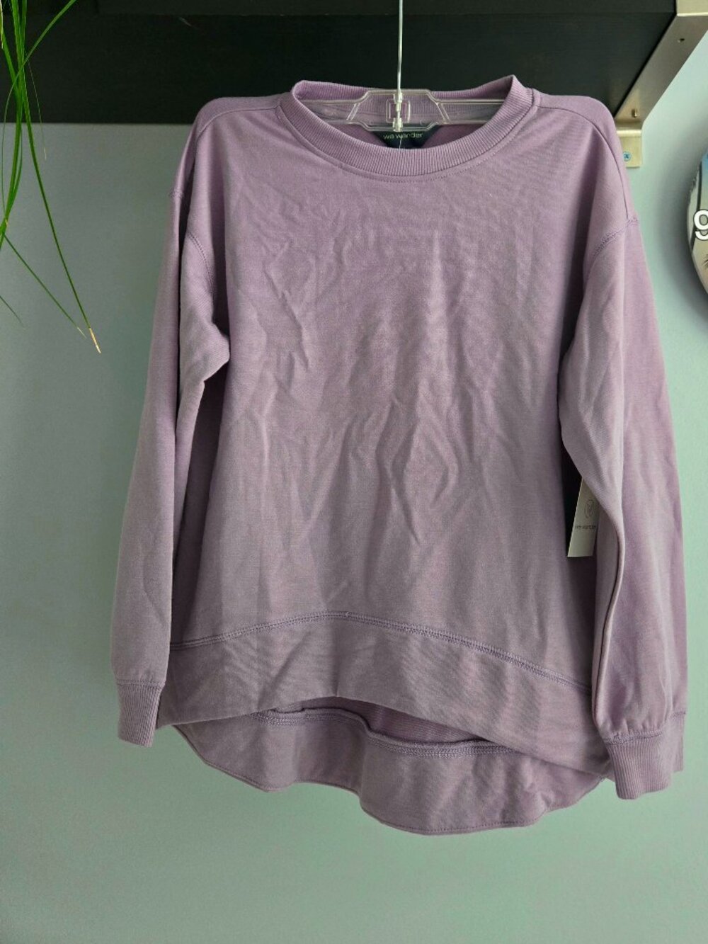 NWT girls purple cropped we wander sweatshirt M 8-10
